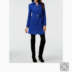 💙INC💙 BELTED TRENCH STYLE COAT BLUE NWT